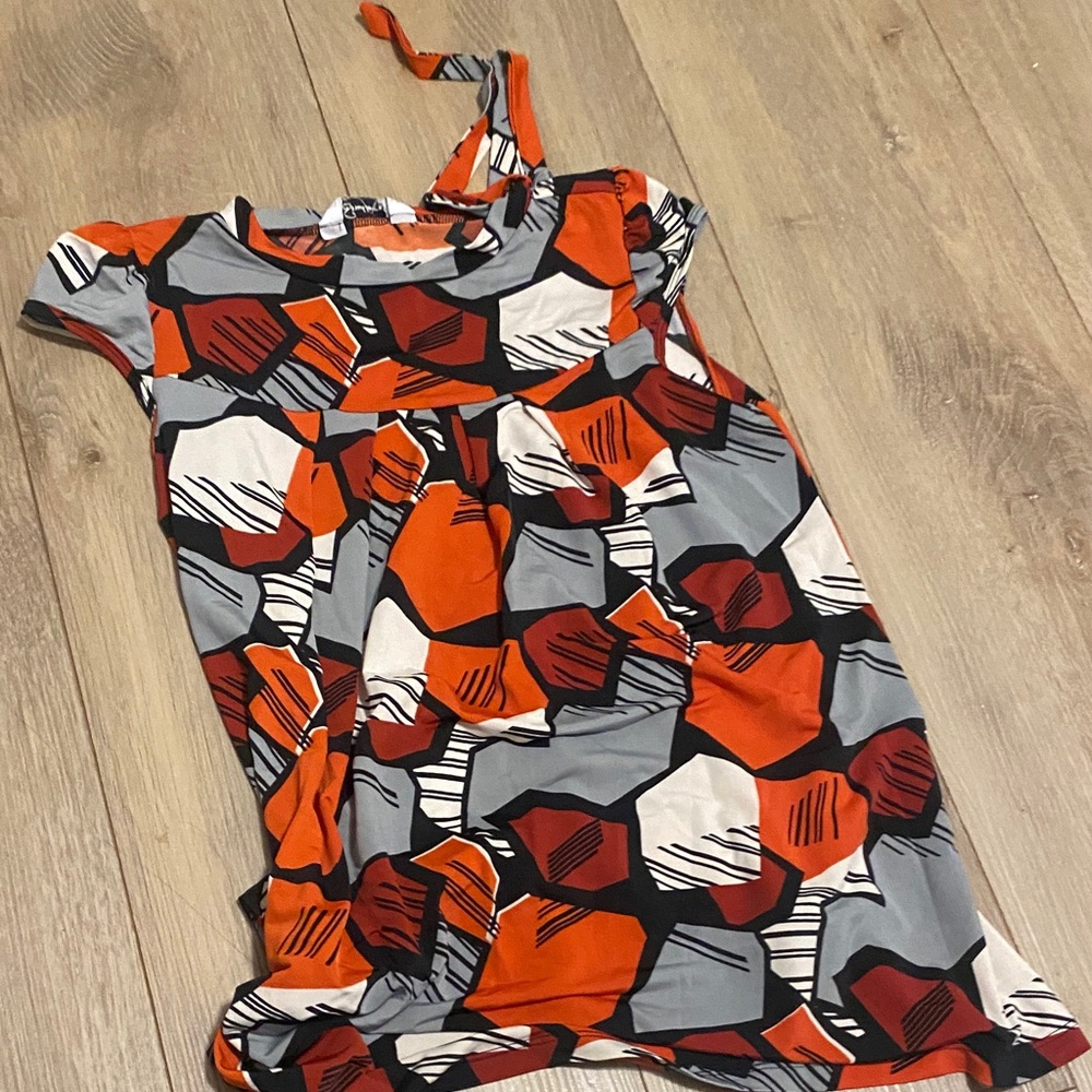 Speechless Orange and Black Patterned Dress
